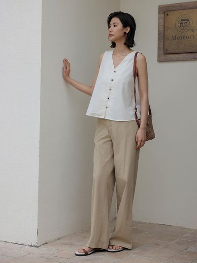 LANGSON LS High Waist Straight Leg Pants