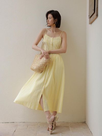 LANGSON LS Slip sense Slim Maxi Dress