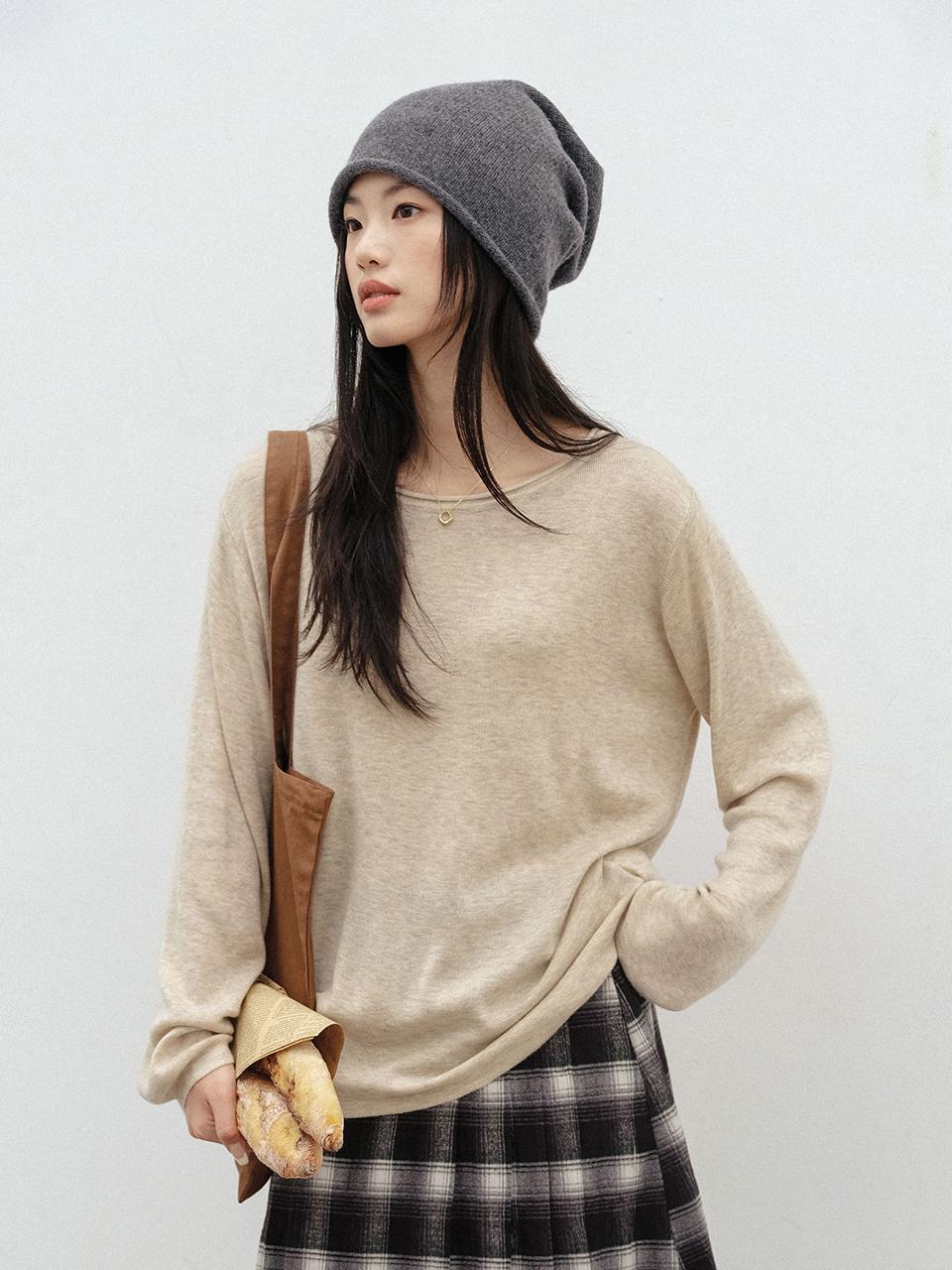 LANGSON LS_Casual loose knit top_2color