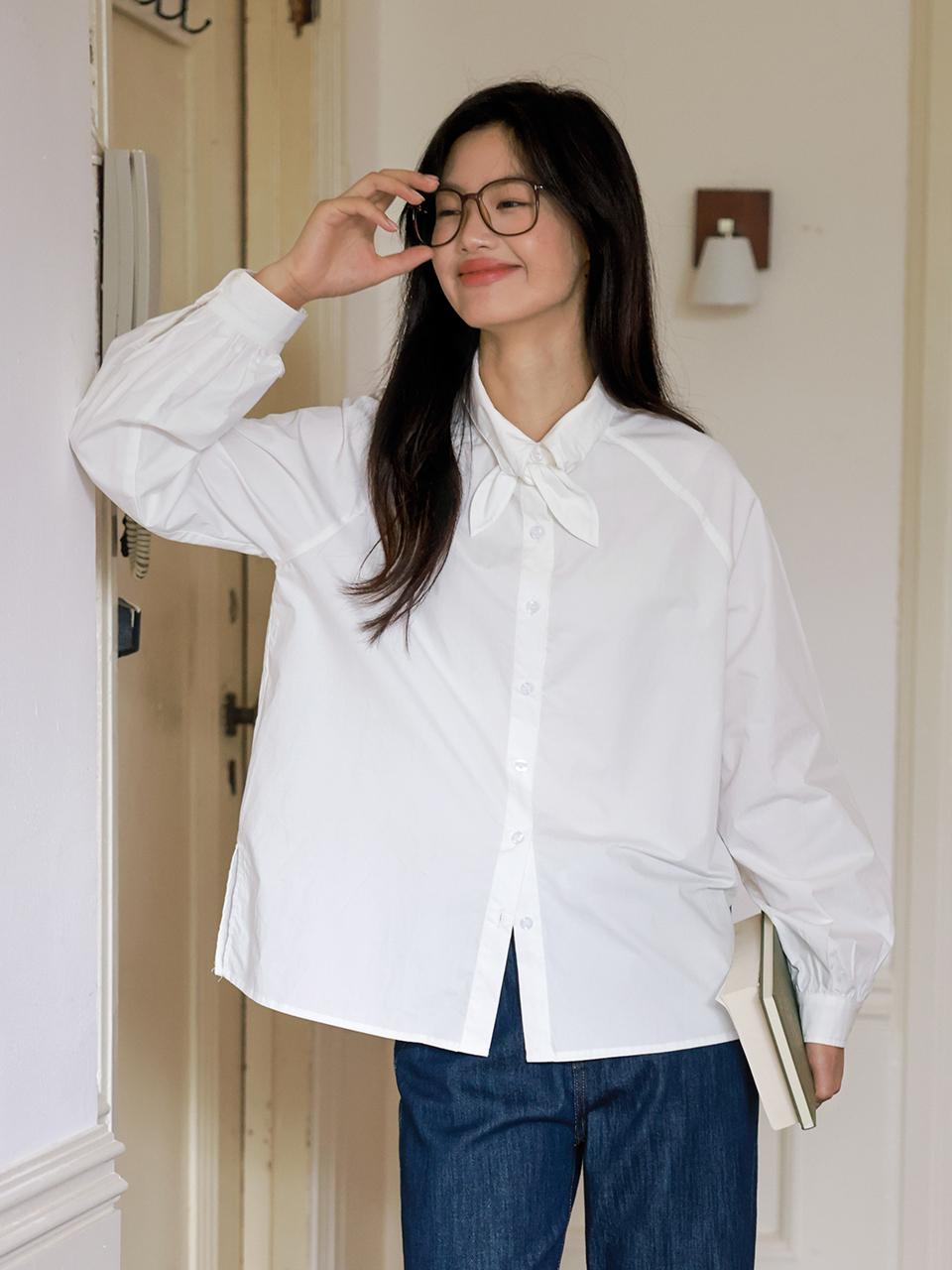 LANGSON LS_Commuter ribbon neck shirt