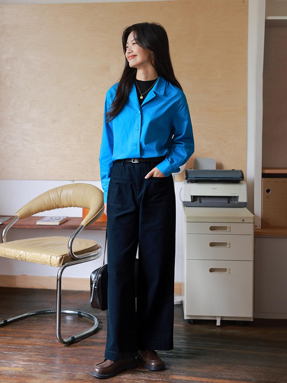 LANGSON LS_High waisted pocket pants_2color