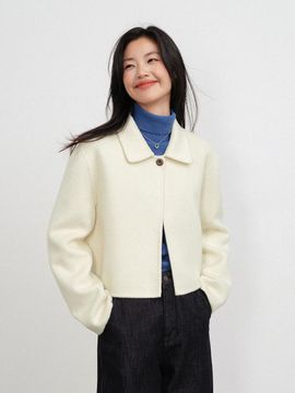 LANGSON LS_Ivory cropped wool jacket
