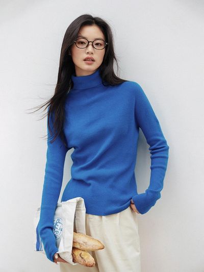 LANGSON LS_Turtleneck slim knit top_3color