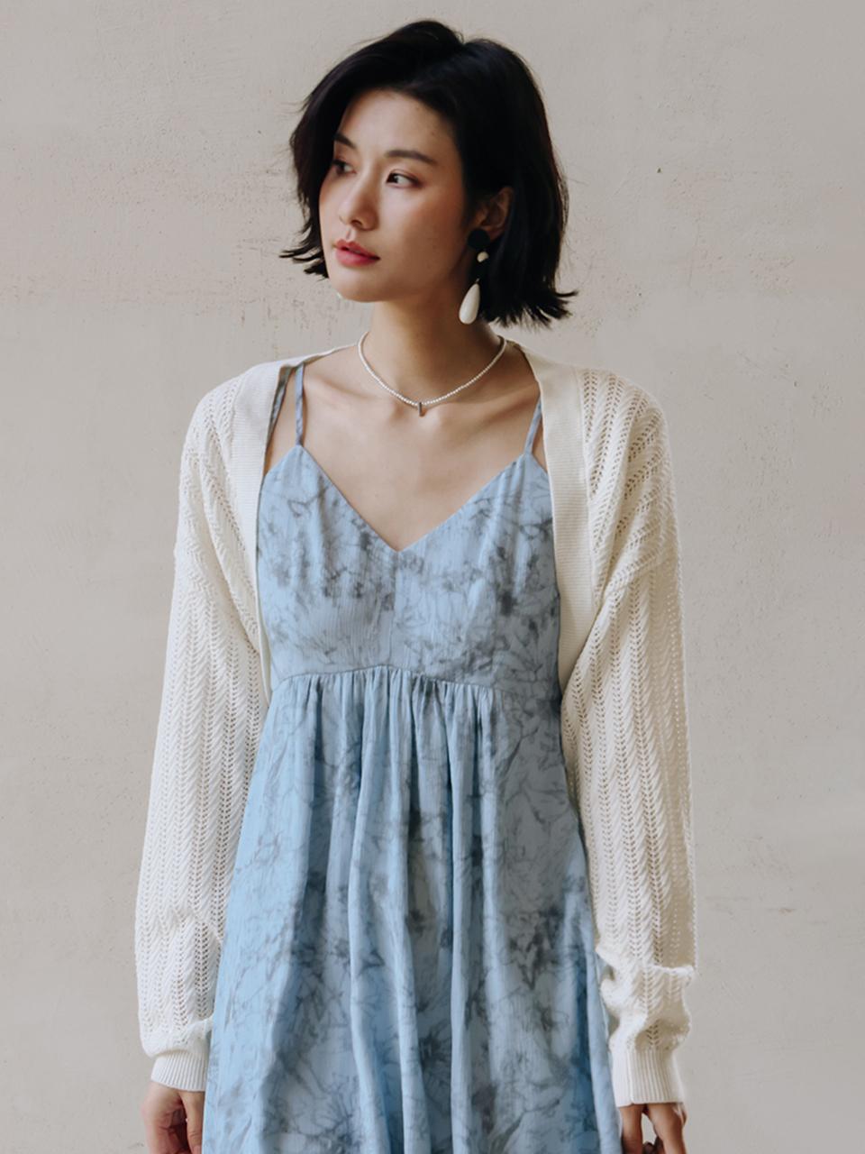 LANGSON White Wave Bolero Cardigan