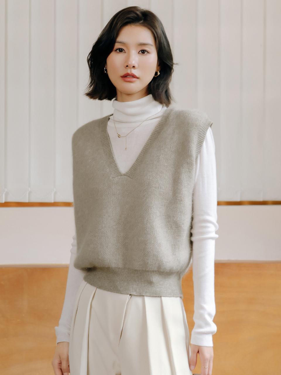 LANGSON Wool Knit Vest