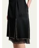 Lanvin Cap-Sleeve Studded Satin Paneled Midi Dress - 5