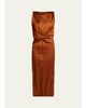 Lanvin Crinkled Silk Twisted-Waist Sleeveless Maxi Dress - 1