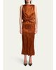 Lanvin Crinkled Silk Twisted-Waist Sleeveless Maxi Dress - 2