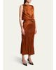Lanvin Crinkled Silk Twisted-Waist Sleeveless Maxi Dress - 4