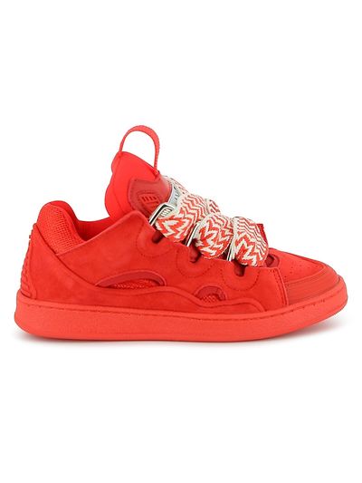 Lanvin Kid's Curb Suede Sneakers