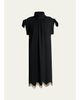 Lanvin Knotted-Shoulder Fringe Midi Dress - 1