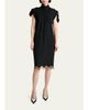 Lanvin Knotted-Shoulder Fringe Midi Dress - 2