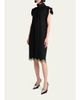 Lanvin Knotted-Shoulder Fringe Midi Dress - 4