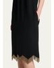 Lanvin Knotted-Shoulder Fringe Midi Dress - 5