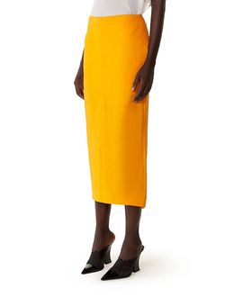 Lanvin Lanvin Asymmetrical Midi Skirt In Paper And Viscose