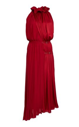 Lanvin Lanvin Asymmetrical Pleated Midi Dress