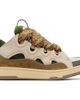 Lanvin Lanvin Beige & Khaki Curb Leather Sneakers - 1