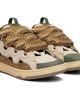 Lanvin Lanvin Beige & Khaki Curb Leather Sneakers - 4