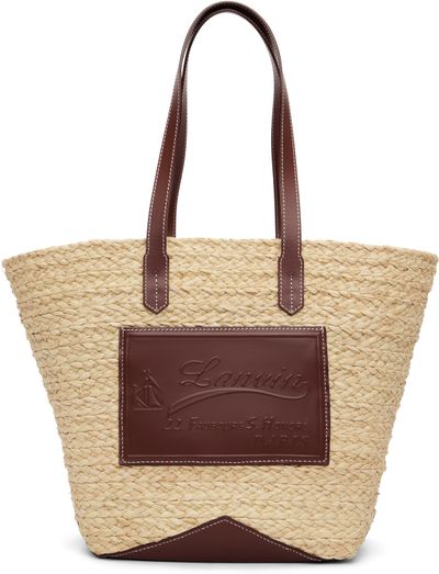 Lanvin Lanvin Beige Catch Medium Tote