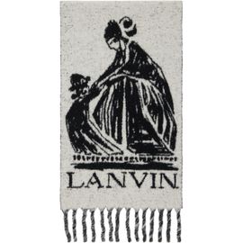 Lanvin Lanvin Black & Gray Mother & Daughter Wool Scarf