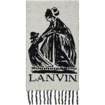 Lanvin Lanvin Black & Gray Mother & Daughter Wool Scarf