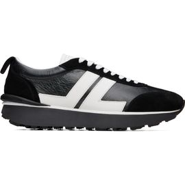 Lanvin Lanvin Black & Off-White Bumpr Used Leather Sneakers