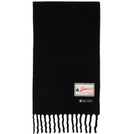 Lanvin Lanvin Black Fluffy '22 Faubourg' Label Scarf
