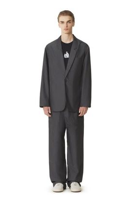 Lanvin Lanvin Black Loose-Fit Chambray Jacket