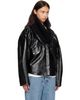 Lanvin Lanvin Black Short Vinyl Coat - 2