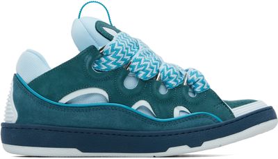 Lanvin Lanvin Blue Bicolor Curb Sneakers