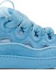Lanvin Lanvin Blue Curb Monochrome Suede Sneakers - 1