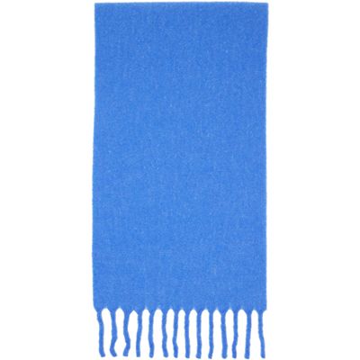 Lanvin Lanvin Blue Fluffy Label Scarf