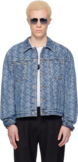 Lanvin Lanvin Blue Lunar Year Jacquard Denim Jacket
