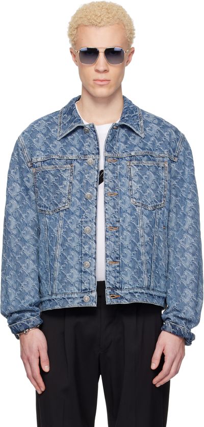 Lanvin Lanvin Blue Lunar Year Jacquard Denim Jacket