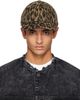 Lanvin Lanvin Brown Leopard Print Cap - 1