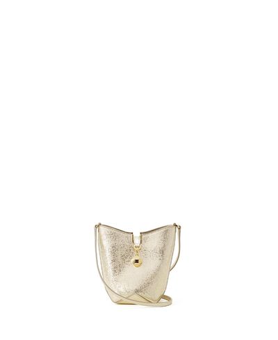 Lanvin Lanvin Catch By Nano Bucket Bag in Metallic Leather