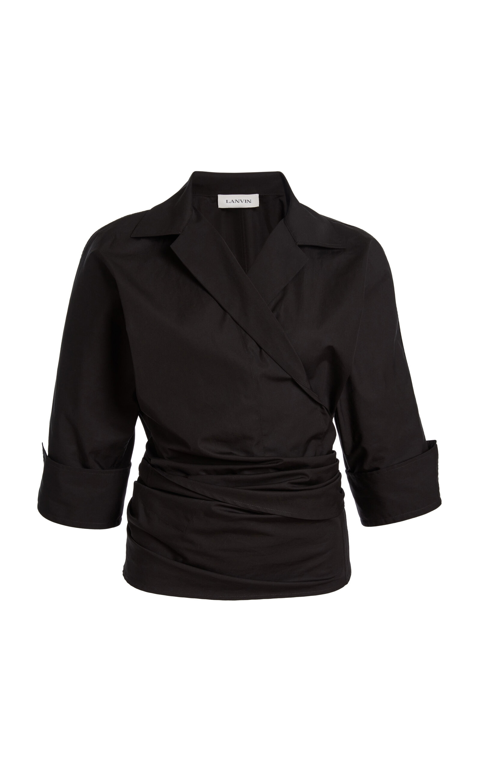 Lanvin Lanvin Cotton Fitted Wrap Shirt
