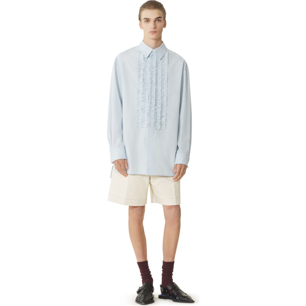 Lanvin Lanvin COTTON POPLIN BIB FRONT SHIRT