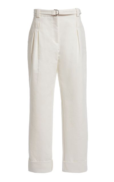 Lanvin Lanvin Cotton StraightLeg Cuffed Trousers