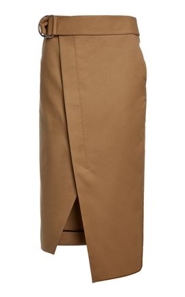 Lanvin Lanvin CottonBlend Belted Portfolio Skirt