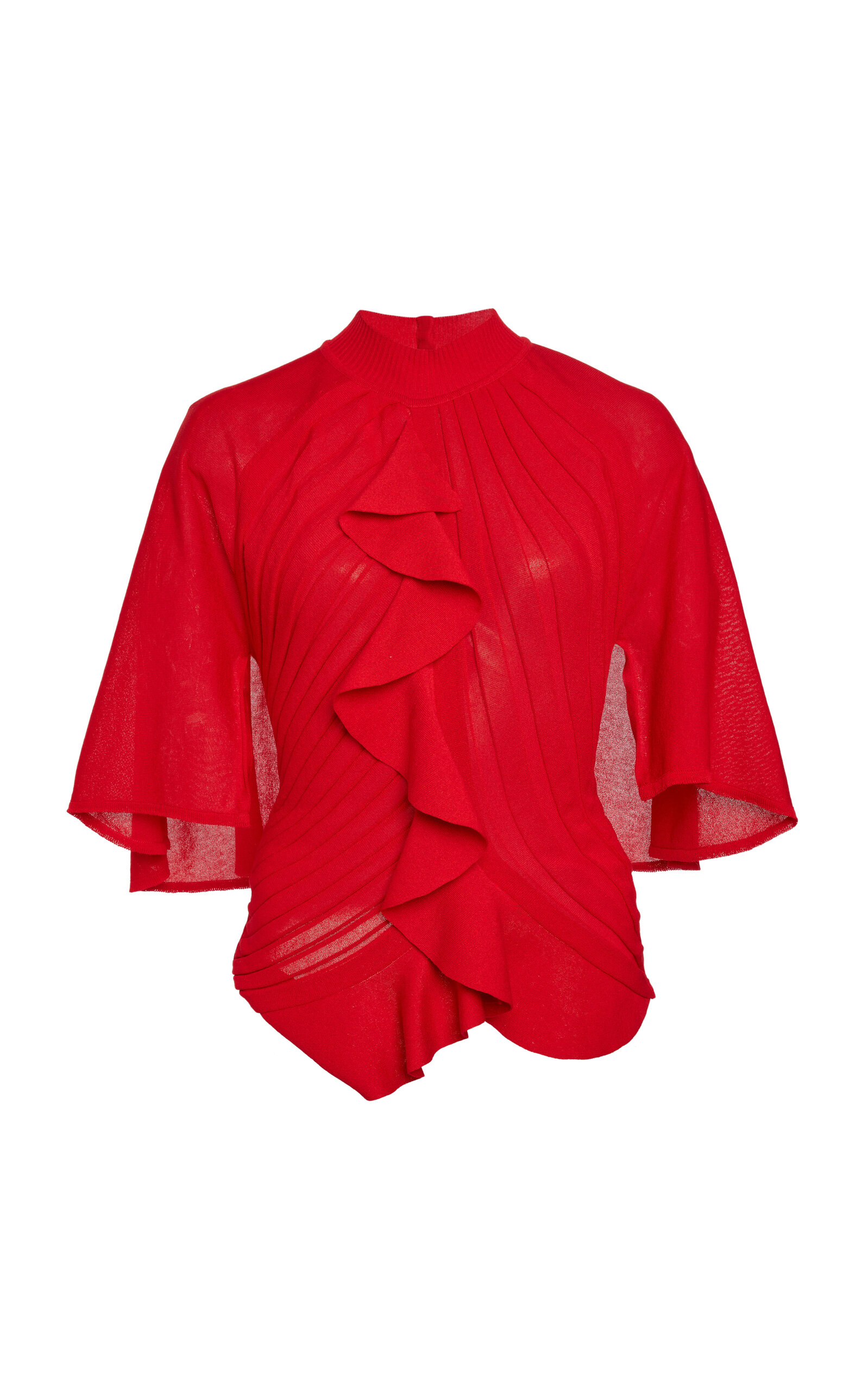 Lanvin Lanvin CottonSilk Ruffle Detail Top