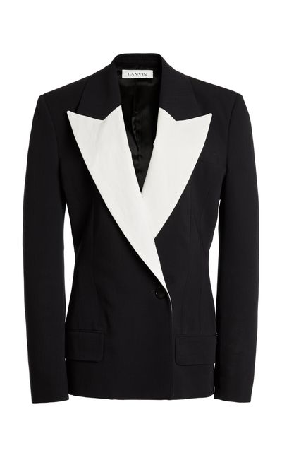 Lanvin Lanvin CrossButtoned Structured WoolLinen Jacket