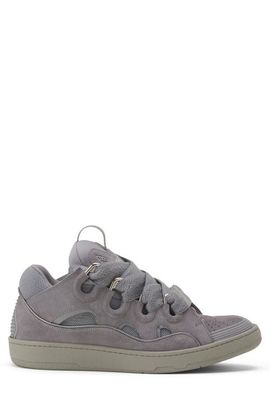 Lanvin Lanvin Curb Monochrome Suede Sneakers