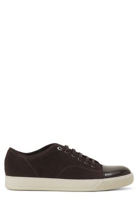 Lanvin Lanvin Dbb1 Patent Leather And Suede Sneakers