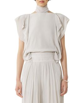 Lanvin Lanvin Frilled Top In Charmeuse