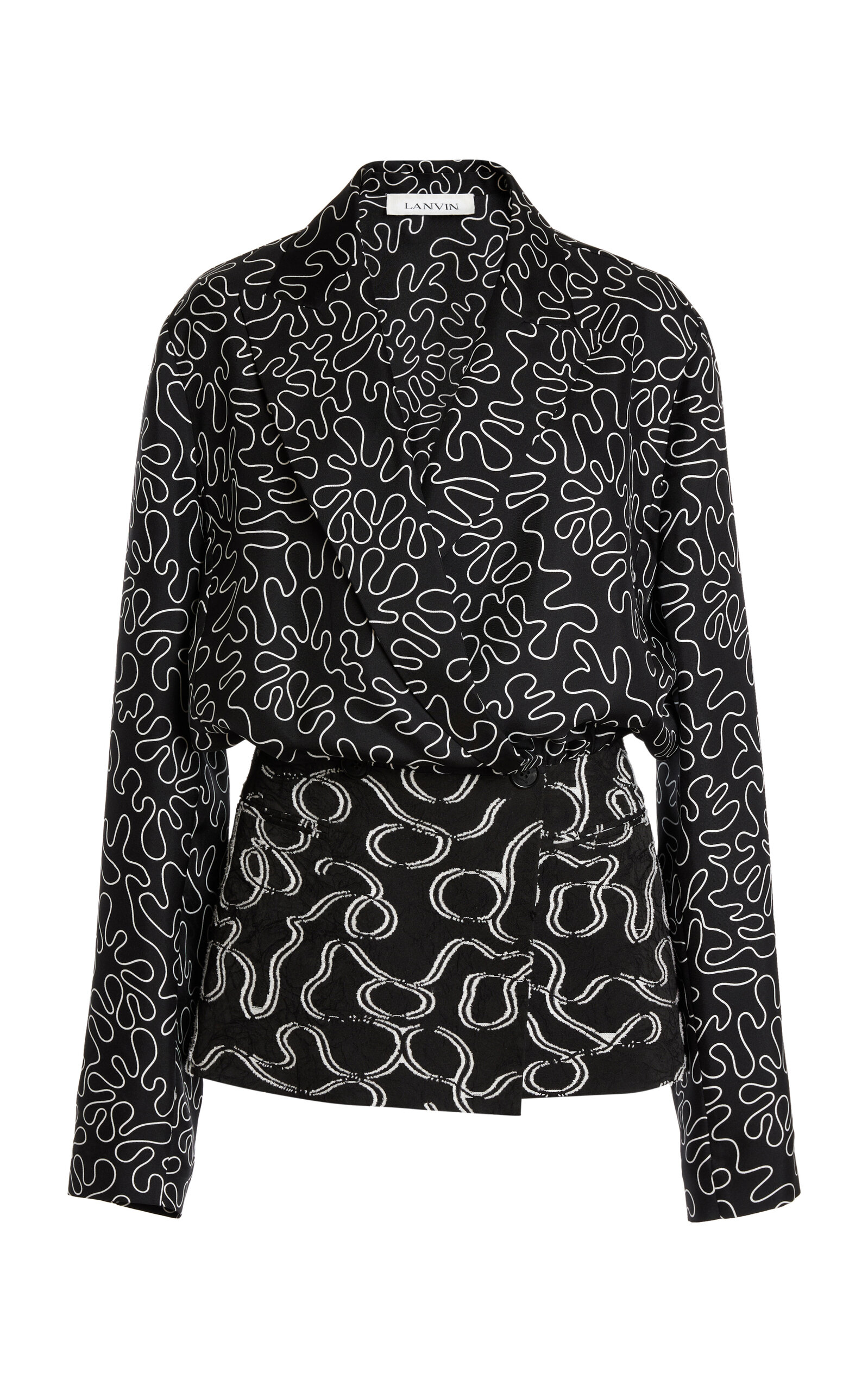 Lanvin Lanvin Jacquard Basque SilkCotton Jacket