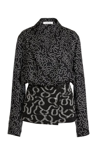 Lanvin Lanvin Jacquard Basque SilkCotton Jacket