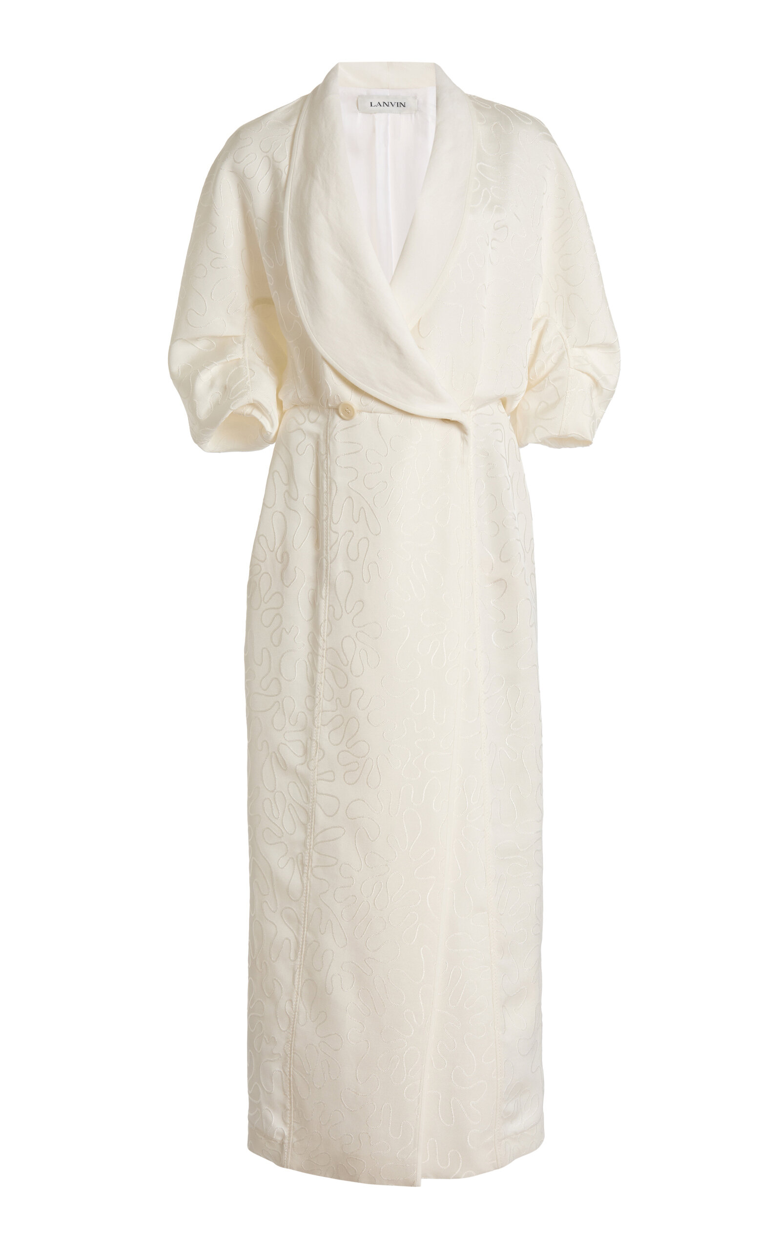 Lanvin Lanvin Jacquard SilkBlend Shawl Coat Dress