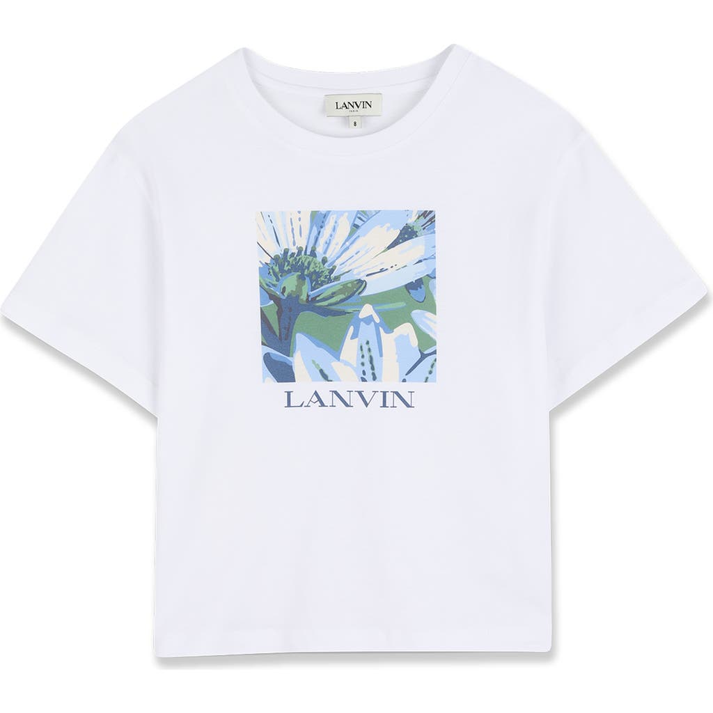 Lanvin Lanvin Kids Daisy Print Cotton T-Shirt