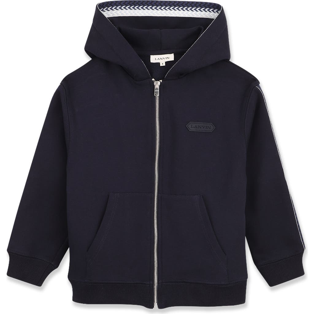 Lanvin Lanvin Kids Embroidered Zip-Up Hoodie